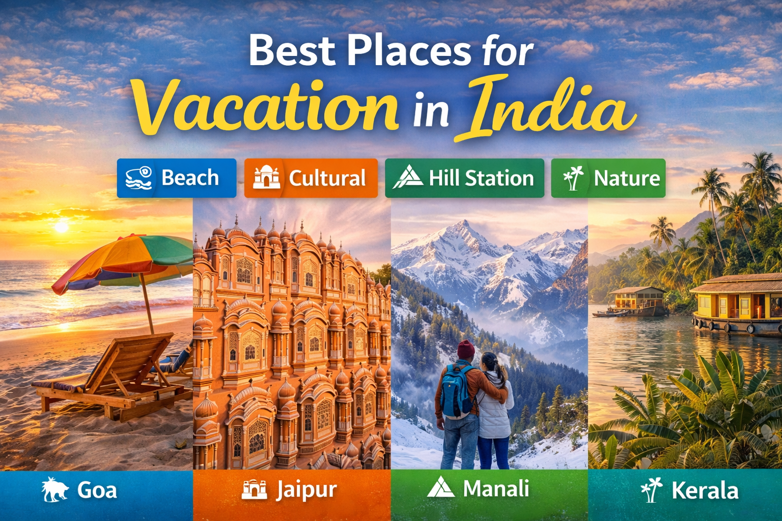 Best Places for Vacation in India
